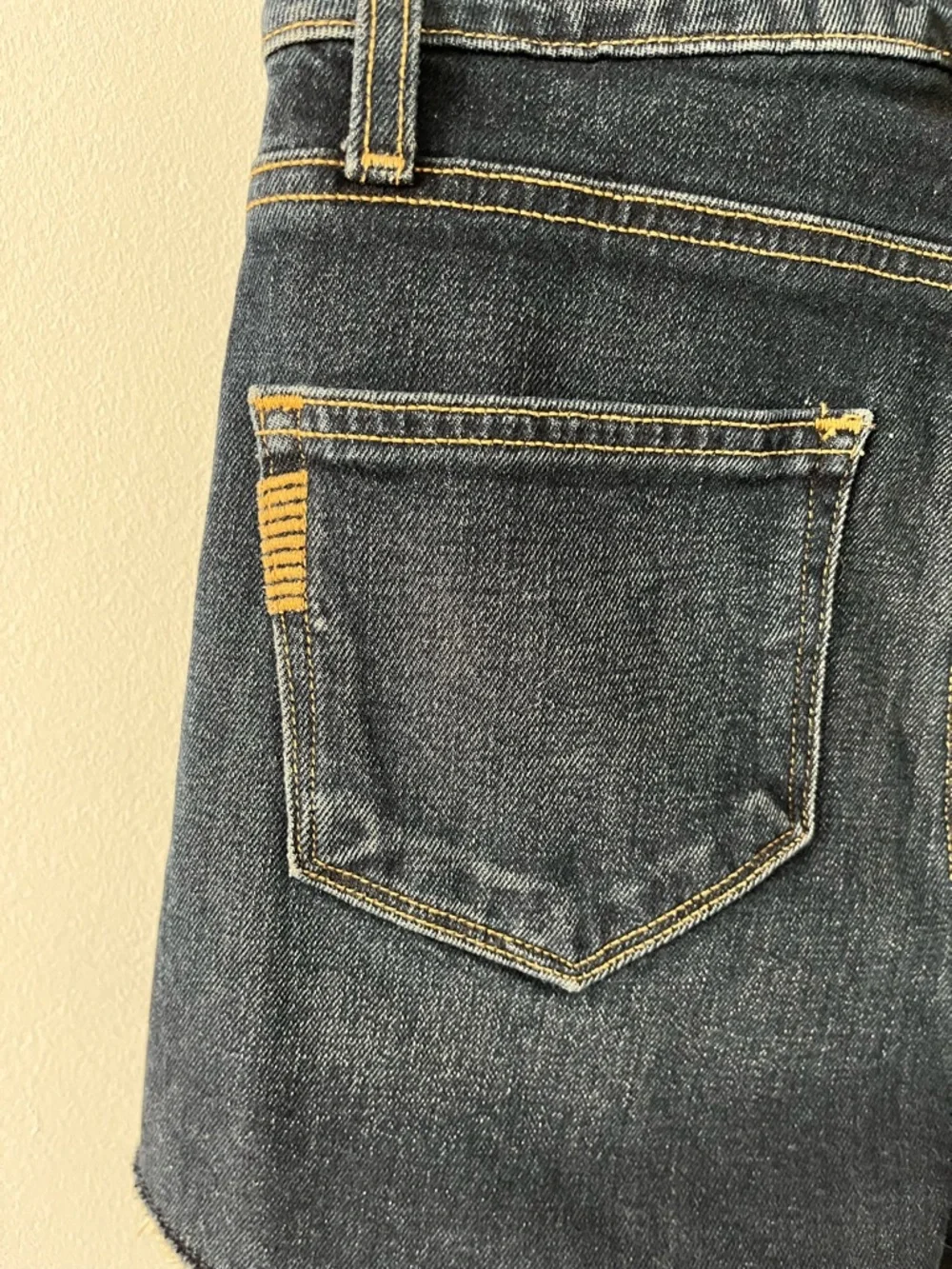PAIGE: The Margo Dark Blue Denim Cutoff Shorts Sz 26